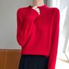 Jesień/Zima Nowy Styl Sweter Pulower z Półgolfem Długim Rękawem Dzianinowy Damski Top