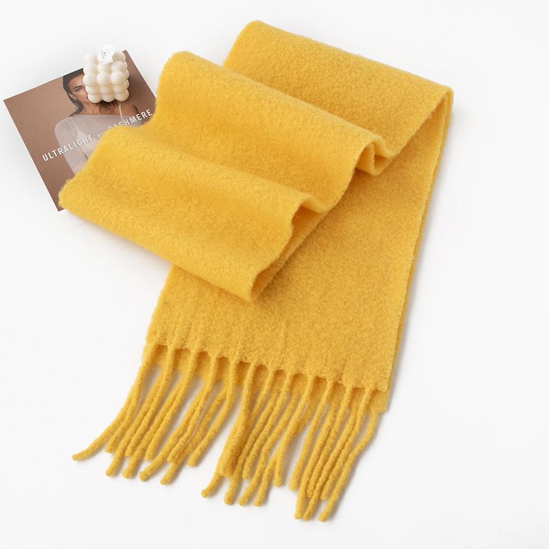 100% Wool Scarf: Autumn/Winter Korean Style, Warm & Versatile Women's Shawl
