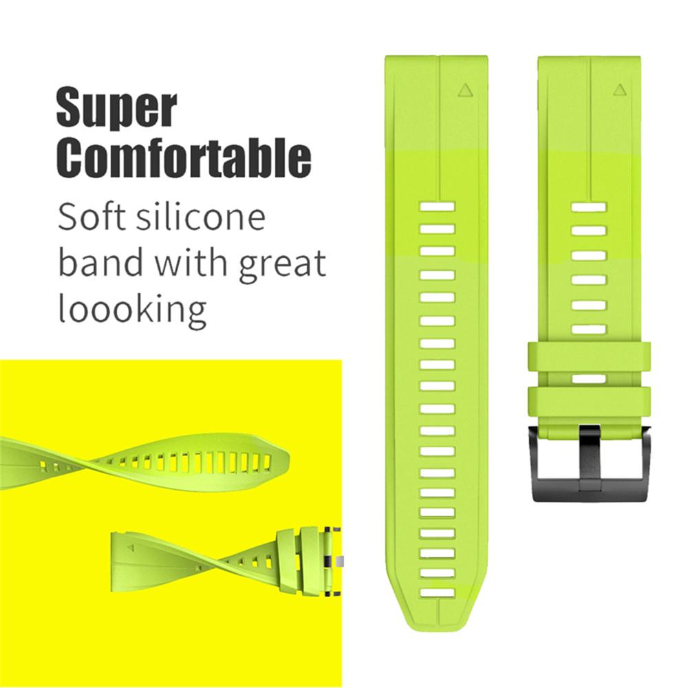 Silicone 22mm 26mm Strap For Garmin Forerunner 970 965 74 Band Quatix 8 E 7X 3/Fenix 8 E 7X 7 6X 6/Enduro 3 2 QuickFit Bracelet