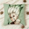 Anime Dr Stone  Senku Ishigami Doublesided Printed Square Decorative Cushion Cover for Sofa Living Room Home Decor