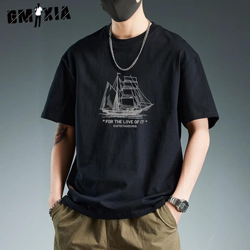 

GMXIA Men s Fashion Casual Summer Spring Tops & T-shirts S білий