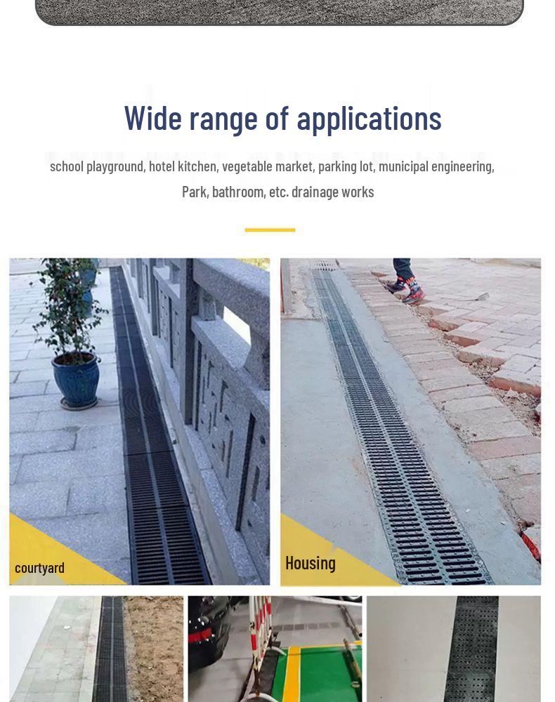 Plastic Kitchen Drainage Trench Cover: Composite Manhole and Rainwater Grate