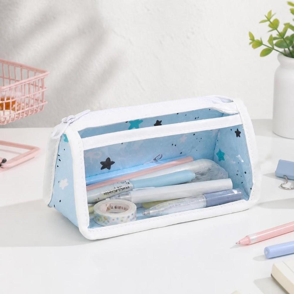Multifunctional Transparent Pencil Case Large Capacity Cosmetic Bag New Stationery Pouch