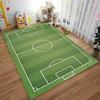 Soccer Field Pattern Carpet with White Line Design and Sports Style Theme Suitable for use as an anti-slip game mat for living room and bedroom sofas