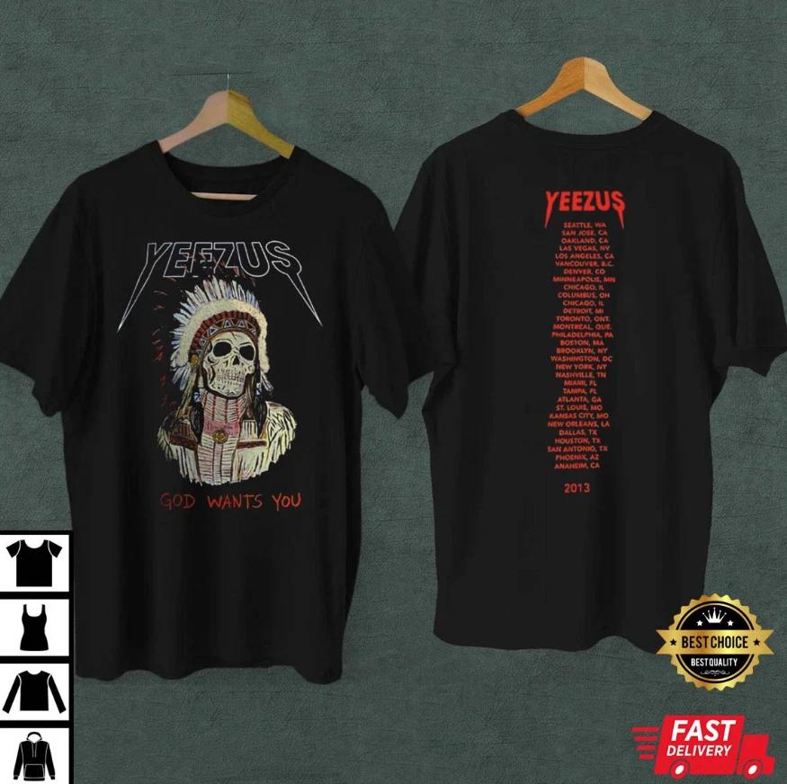 Канье Уэст Yeezus Бог Желает Тебя Лучшая Футболка 4XL