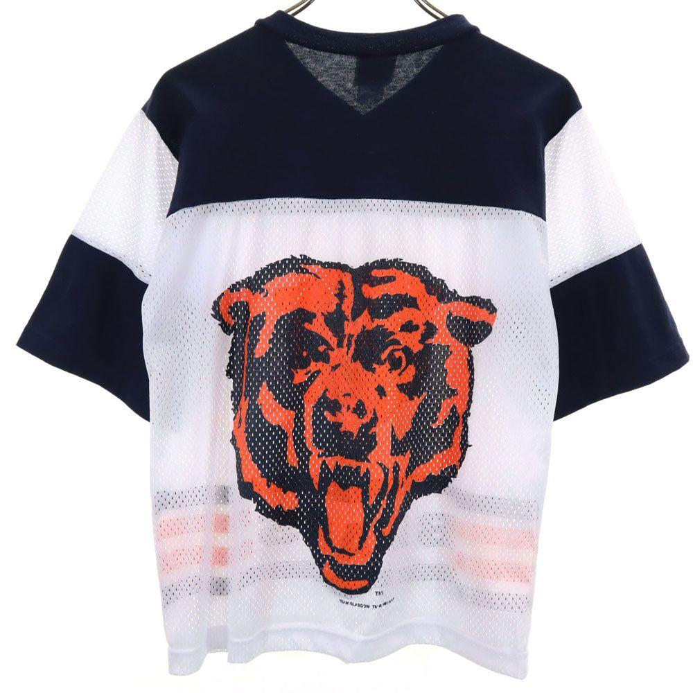 OLD 90s Made In USA Football T-shirt Short Sleeve Mesh V-neck T-shirt Kid's Used