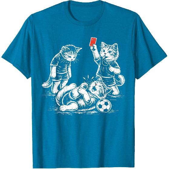 Soccer Cat Referee Foul Cat Lover T-Shirt