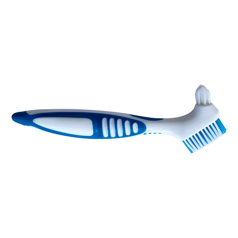 

Double-Sided Denture & Aligner Cleaning Brush for Seniors - 1 Piece синій