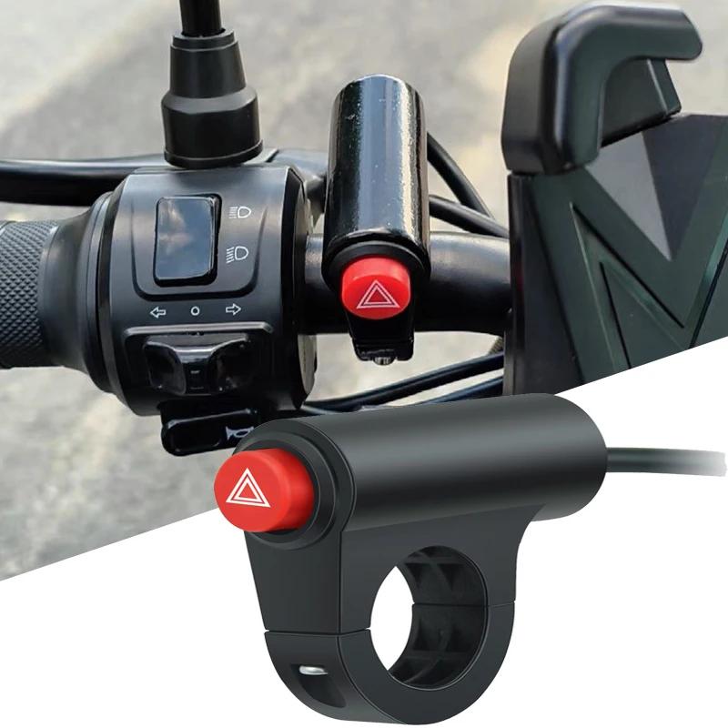 

Universal Motorcycle Warning Light Switch Button Motorbike Scooter Double Flash Signal Flasher Lamp Switches Moto Accessories