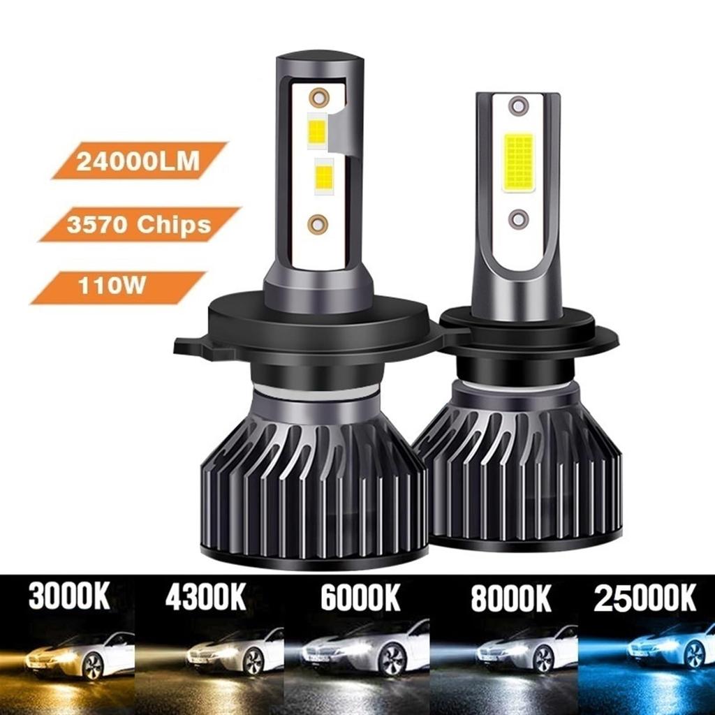REPYL Led H4 Headlight 3570 Chip 24000LM 110W H1 H7 LED Bulb Turbo Lamp