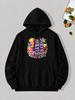 Unisex Hoodie, Spring Festival, Hello Bright Add Some To Your Colors Floral Graphic, Pullover Hoodie, Casual Streetwear Style, Spring Autumn Seasonal
