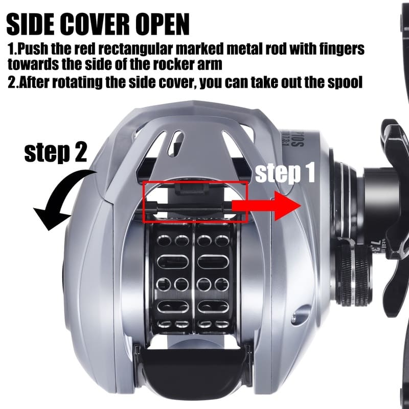 Hochwertige Köder Wassertropfenrolle Mikro-Objekt Entladealarm Explosionsschutz Schnur Angelrolle Kurze Achse Leichtgewicht Geeignet für verschiedene Gewässer