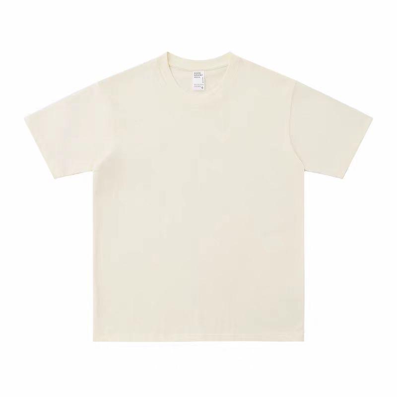 500g Combed Cotton Unisex Solid Color Short Sleeve T-Shirt