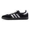 Adidas Originals SAMBA OG Abrasion Resistant Slip Resistant Low top Skateboard Shoes Unisex Black Silver B75807(TeamJ-)