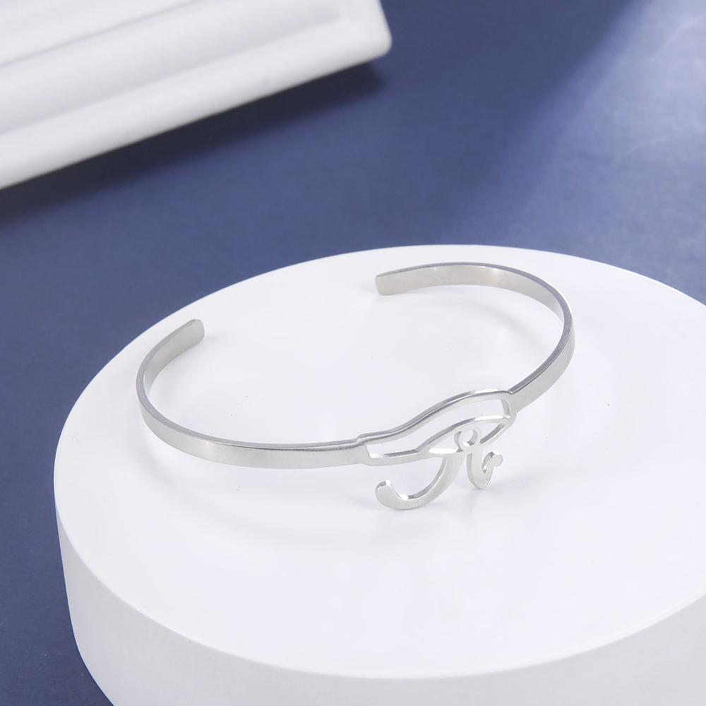 

Dawapara браслет «Глаз Гора» из нержавеющей стали, женский браслет-манжета, регулируемый древний египетский защитный амулет, ювелирные изделия