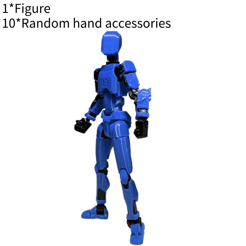 Lucky 13 Vollbewegliche Puppe 3D-gedruckt 3. Generation Dummy-Spielzeug mit 4 Waffen 3 Handtypen Rot Schwarz