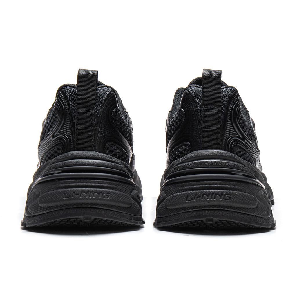 Li Ning Cushioning Slip Resistant Abrasion Resistant Breathable Support Lightweight Low top Casual Shoes Men's Black AGLW003-3