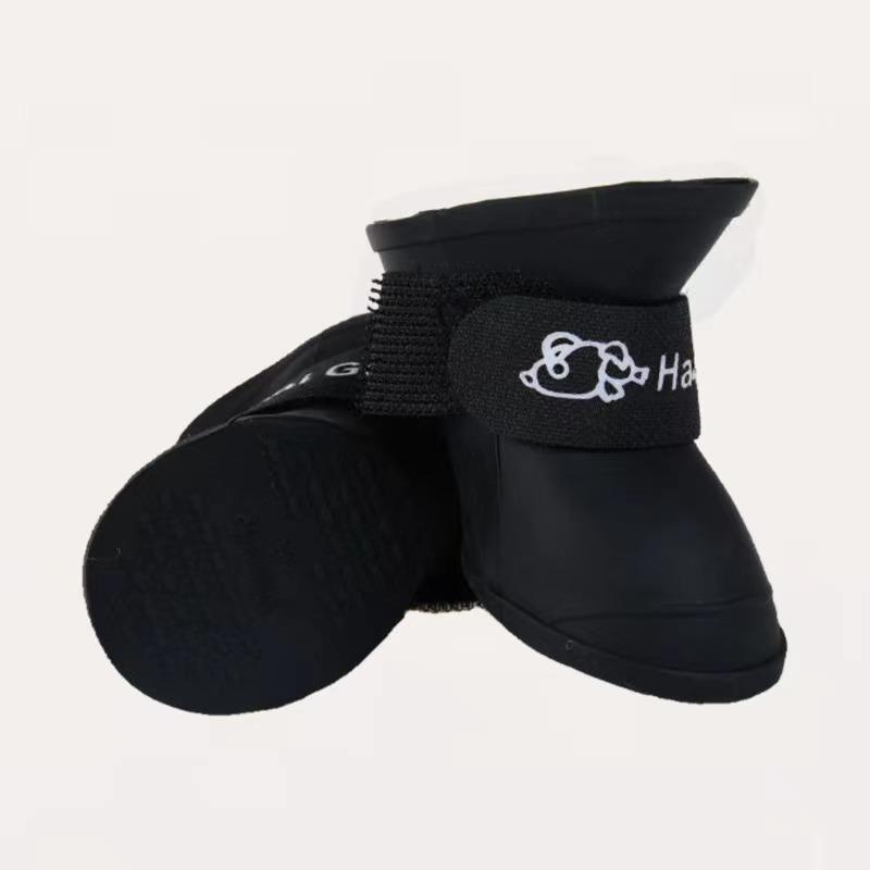 4pcs/Set Dogs Shoes Candy Colors Rubber Waterproof Soft Pet Rain Boots For Puppy Cats S/M/L