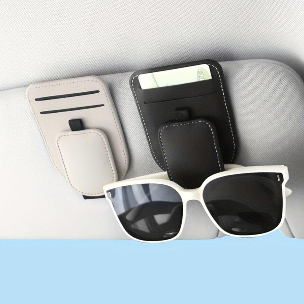 Magnetic Clip Car Sun Visor Glasses Holder Creative Car Sunglasses Holder  Car Interior