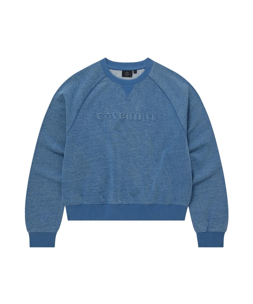 COVERNAT WOMAN Denim Cooper Logo Sweatshirt
