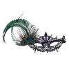 Diamond Decorated Masquerade Mask Elegant Phantom Mask Peacock Feather Mask  Costume Party