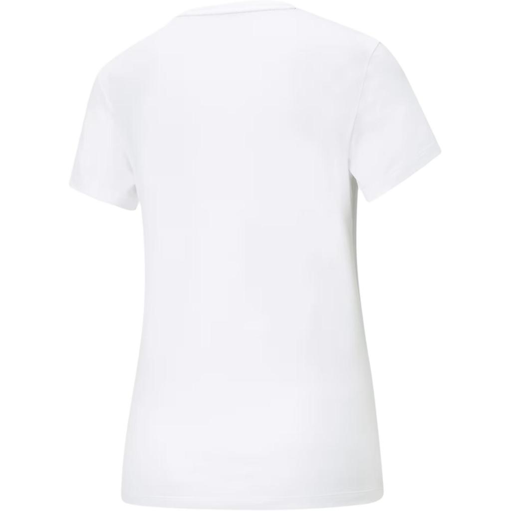 Puma Essentials Logo Casual Round Neck Short Sleeve T-Shirt Women Tops White 586774-02