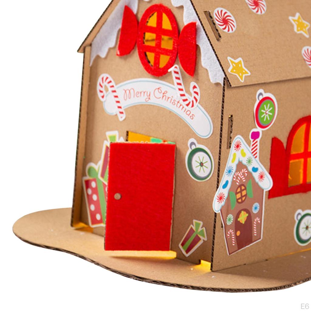 Cardboard Sets, Christmas DIY Room Table Decoration, Handmade Paper Material, Project Art for