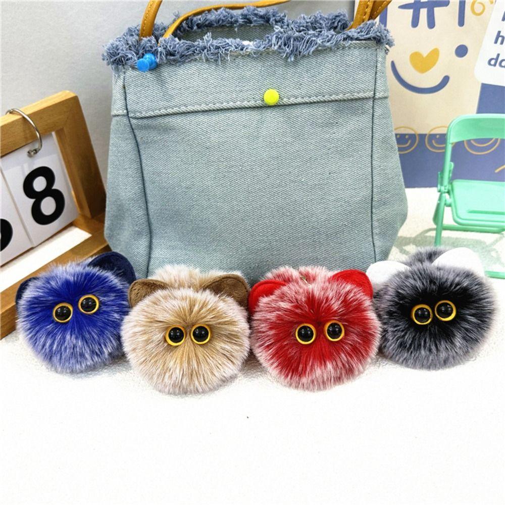 

Cartoon Blush Cat Ball Pendant Stuffed Dolls Bag Pendant Cute Hanging Ornament Bag Accessories хакі
