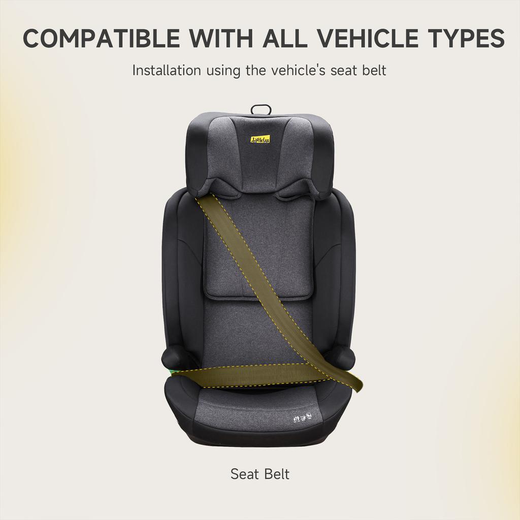 i-Size R129 Child Car Seat for 3.5 to 12 Years (100-150 cm), with Adjustable Backrest, Headrest, Side Impact Protection
