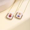 Cartoon Design Catholic Necklace Mini Size Virgin Mary Pendant Necklace  for Men and Women