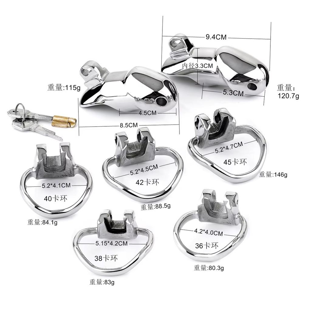 Newest Male Bird Lock Chastity Device Stainless Steel Cock Ring Cage Men Penis Cages Cbt Toy Devices Sex Products for Adults