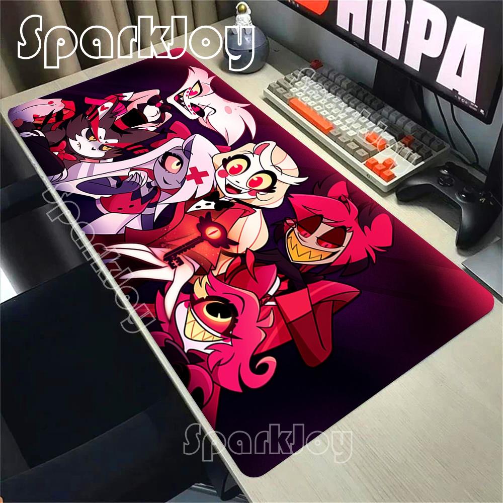 Gamer Mousepad Hazbins Hotels Cartoon New Mouse Pad Natural Rubber Soft Mouse Mat Big Deskmat Office Accessories Large Pc Mats