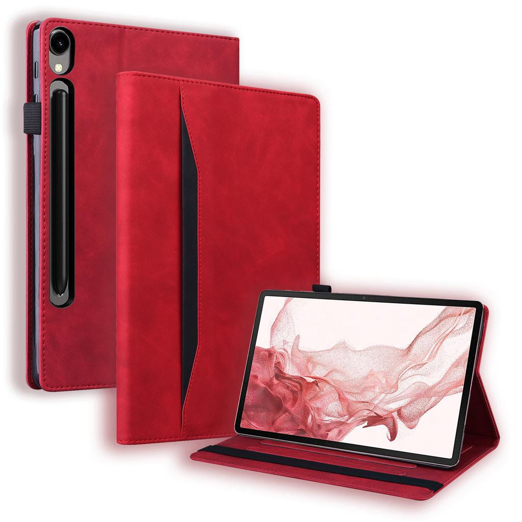 For Samsung Galaxy Tab S10 FE+ Case PU Leather Protective Folio Tablet Cover with Card Holder