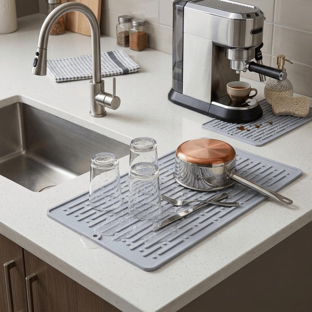 High Temperature Resistance Draining Mat Soft Anti Scald Floor Mat Cookware Placement S