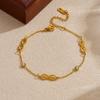 Gold Plated Infinity Symbol Bracelet with CZ Beads, Dainty Adjustable Cable Chain for Women, Minimalist Daily Jewelry