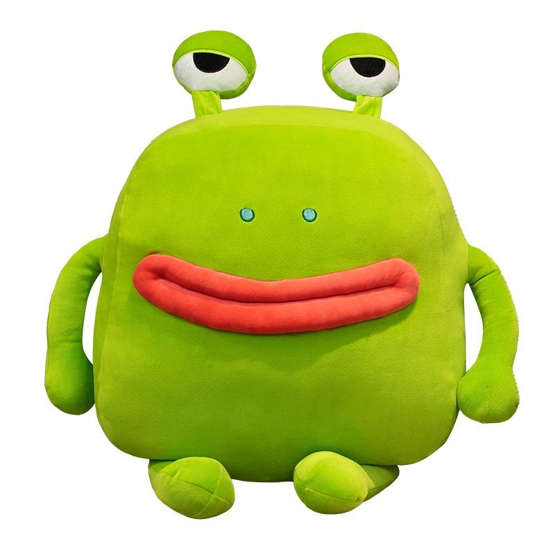 Cartoon Big-eyed Frog Pillow Plush Toy Doll Girl Sofa Pillow Cushion Holiday Gift Rag Doll