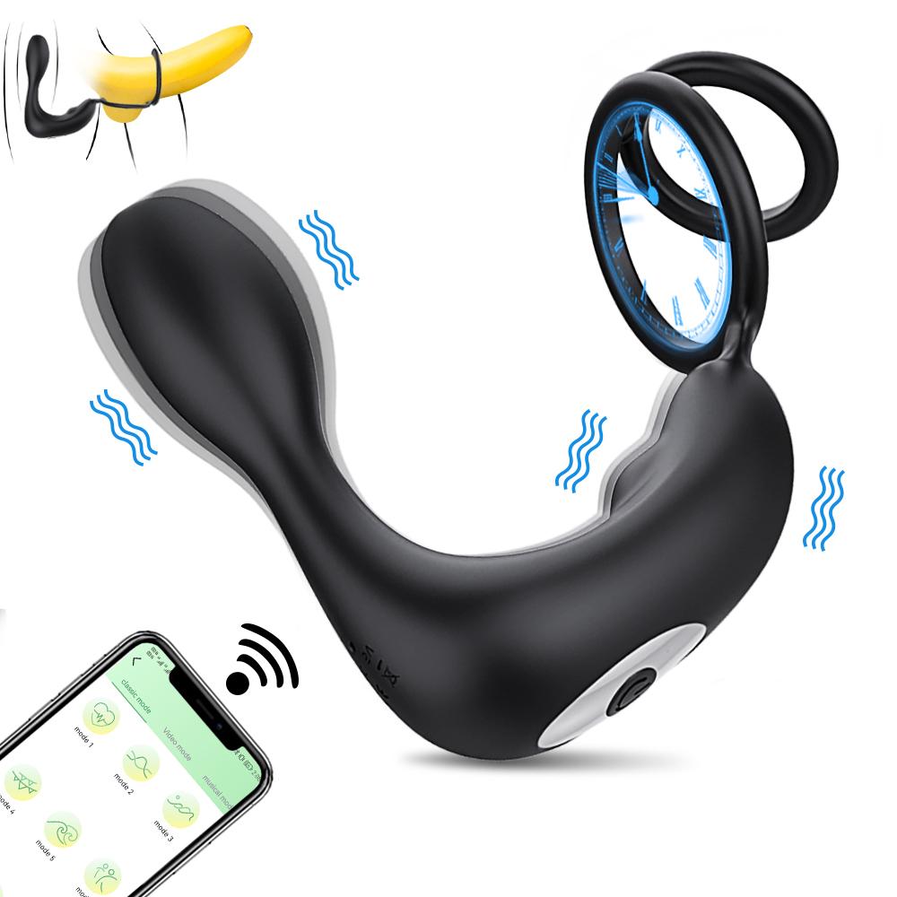 Erotic Toys Anal Vibration Dildo Vibrator Men Gay Sexmachine Anal Vibrator Prostate Massager Cock Ring Anal Plug Sexy Towys