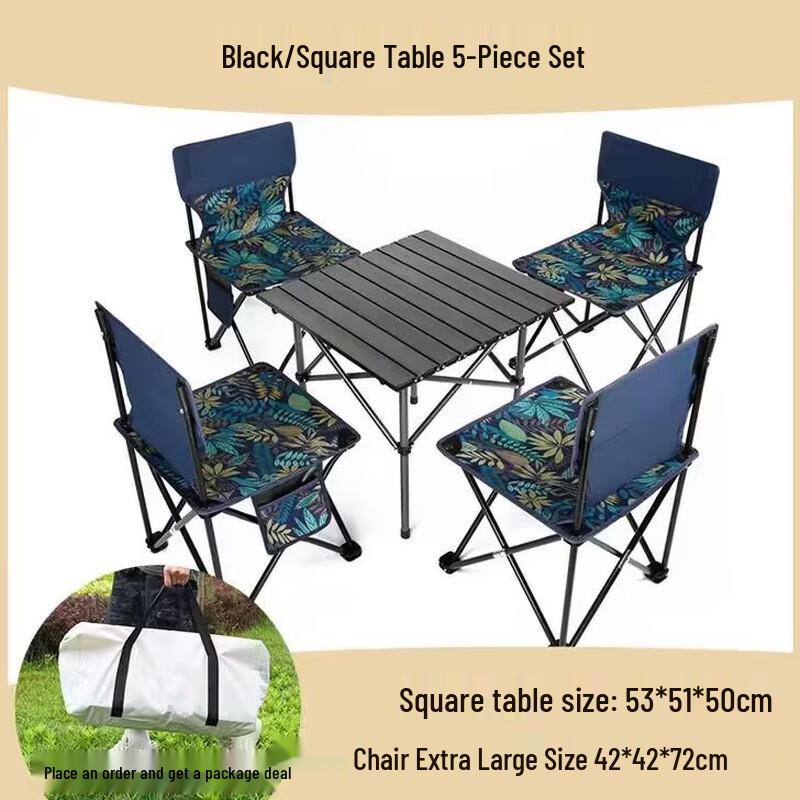 ZISIZ Outdoor Folding Table & Chair Set