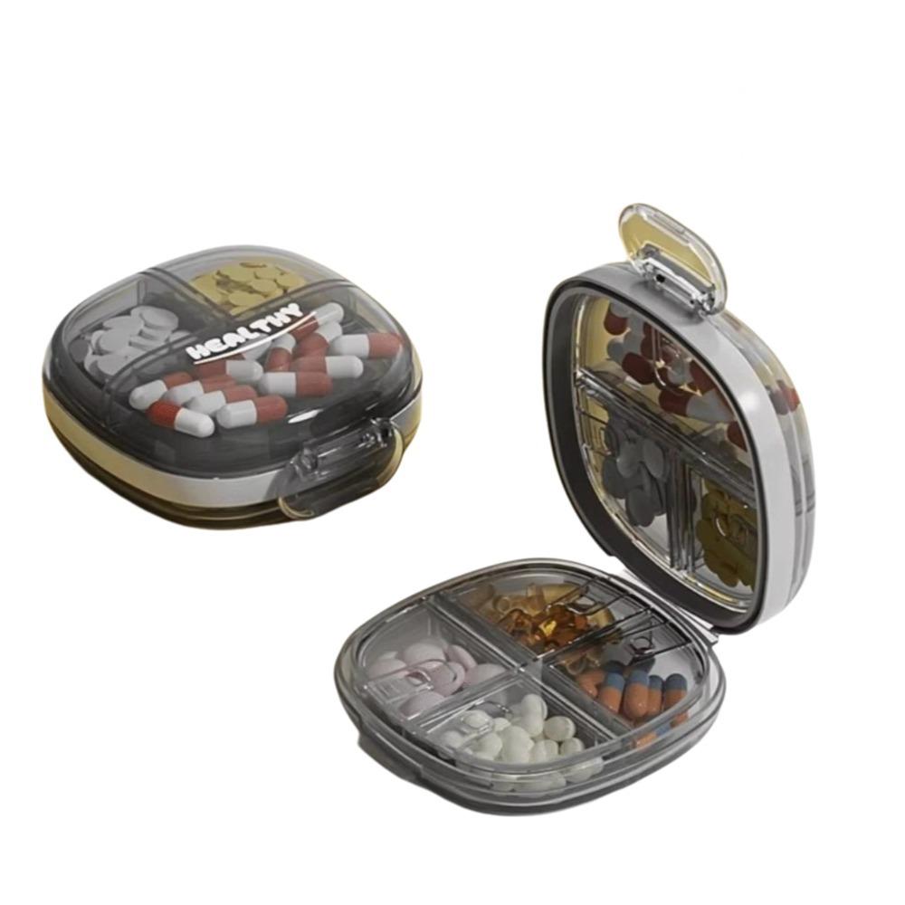 Moisture-Proof Portable Pill Box 7 Compartment Dustproof Medicine Organizer Food Grade Compact Travel Pill Dispenser