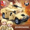 Ungiftig 265 Teile Zweiter Weltkrieg Militär Swat H2 Sturmfahrzeug Auto Bausteine Armee Soldat Rüstung Auto Modell Bausteine DIY Spielzeug Geschenke Für Kinder Kinder