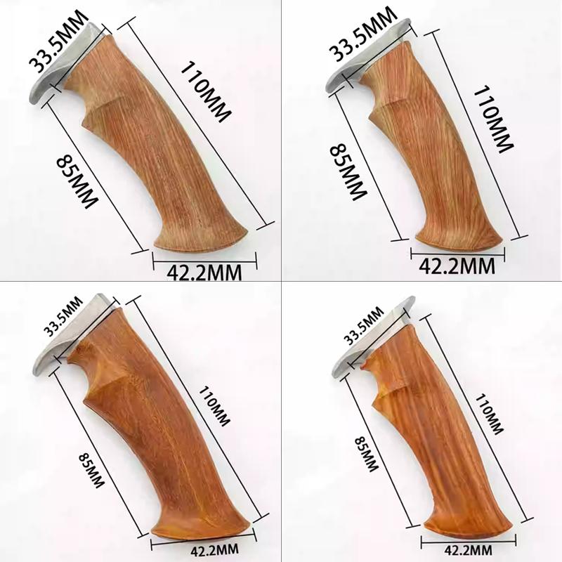 1 Set Semi-finished Yellow Pear Wood Knife Handle DIY Material With Knife Guard For DIY Knife Handle Making Blade Accessories