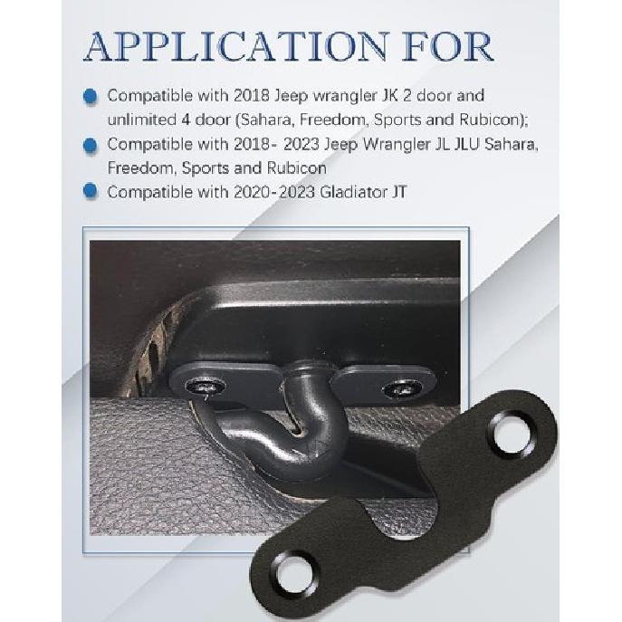 Sun Visor Repair Kit, Aluminum Alloy Sun Visor Clips for Jeep JL/JT 2018-2024