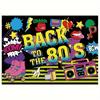 2D Back to the 80's Kulisse, Retro Party Fotografie Hintergrund