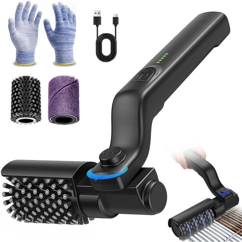 BBQ Cleaning Brush Wireless Electric Grill Brush Stainless Steel Rotary Steam BBQ Cleaner Brush for Outdoor Grill Accessoires
