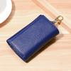 Schlüsselhalter Geldbörse Echtes Leder Unisex Solide Schlüsselbörse Organizer Tasche Auto Hausmeister Geldbörse Kartenhalter Schlüsselanhänger Leder