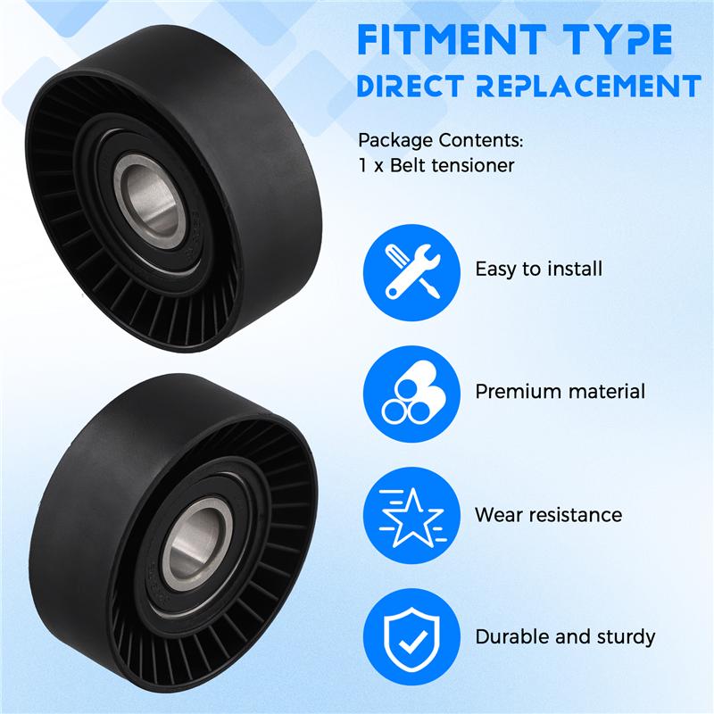 Powerful Fan Belt Tensioner Pulley V Ribbed Idler For BMW E46 E39 E38 E36 E53 11281433571
