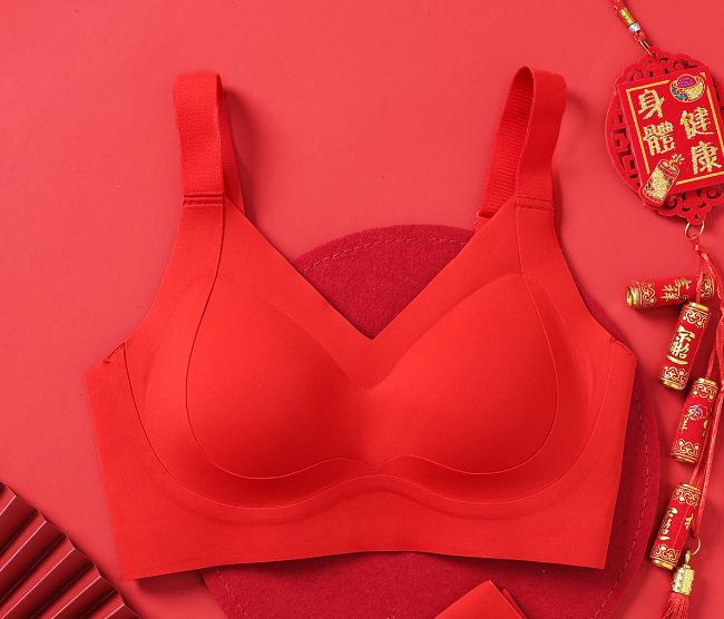 

Traceless collection of secondary breasts, anti-sagging gathering, upper support, large cup bra, large chest, small thin large size bra 4xl (recommended 80-87.5kg )