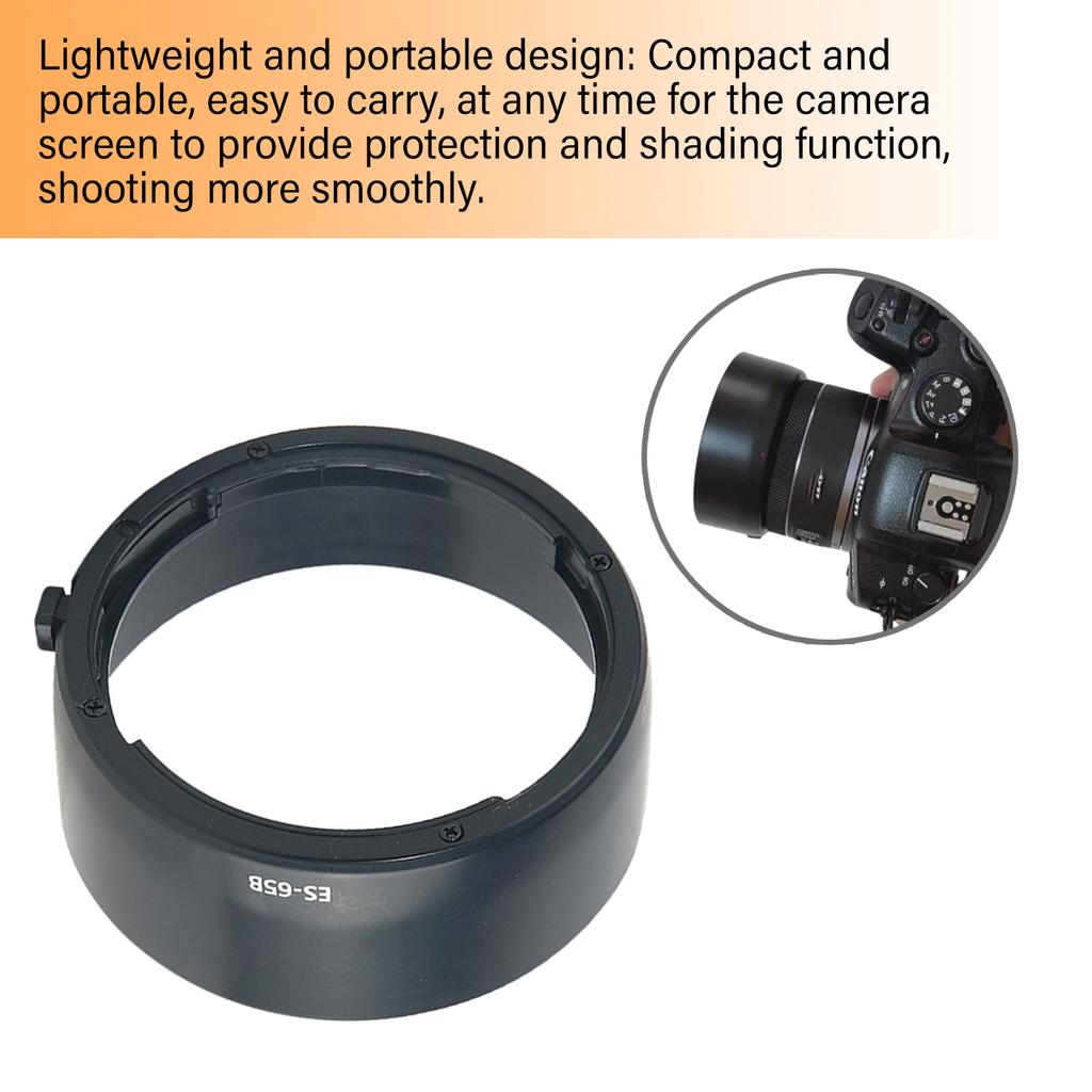 Durability ES65B Camera Lens Hood Camera Lens Shade for RF50mm F1.8STM Easy Install Improves Image Quality Photography