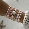 Boho Mermaidcore Muschel Samenperlen Armband Set für Damen Ästhetische Stapelbare Armbänder Handgefertigt Sommer Strand Muschel Schmuck Geschenk