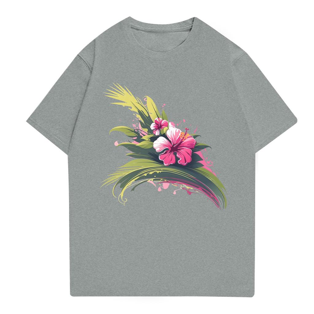 Kortermet skjorte med standkrage for menn Løs fritidsferieskjorte herre